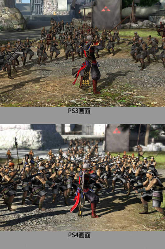 PS4版《战国无双4》预计发售 PS3版画面对比