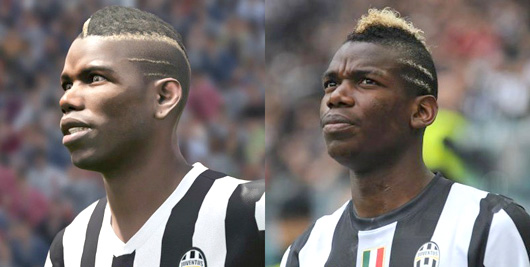 《实况足球2015》球员画面与真实照片对比