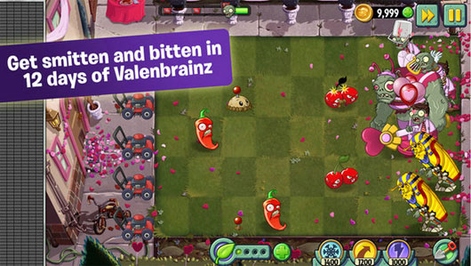 《植物大战僵尸2》推出情人节活动