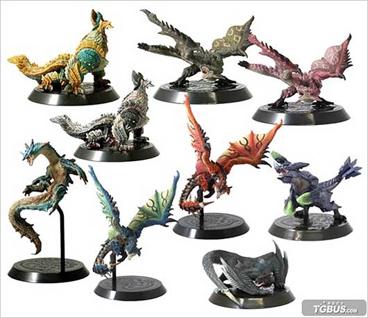 CAPCOM发售怪物猎人迷你手办 9种每个650日元