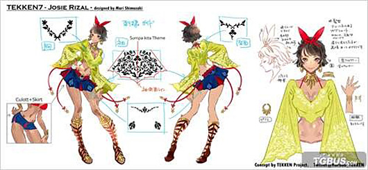 《铁拳7》新公开女角色乔西艺术设定图已放出