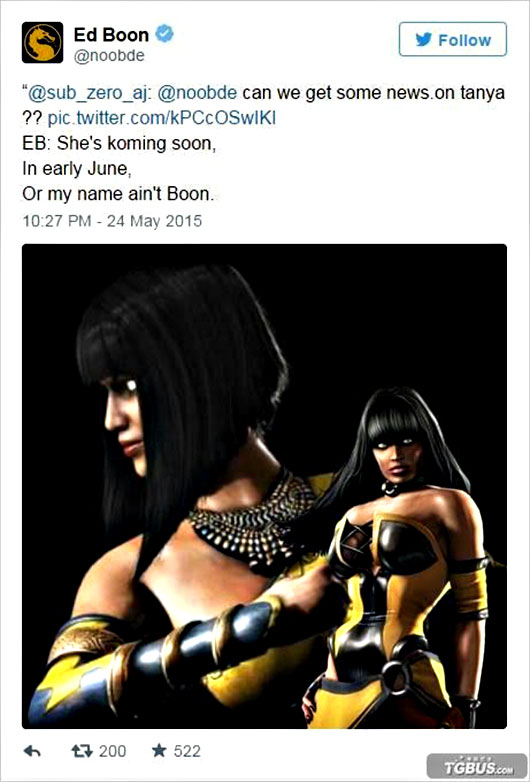 《真人快打10》新角色谭雅将于6月初加入游戏